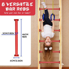 Heavy Duty Steel Monkey Bars for Kids – 8 PCS Playground Rungs Set