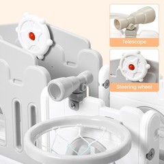 8-In-1 Toddler Slide Indoor Playground, Indoor Slide Toddler Playset for Toddler