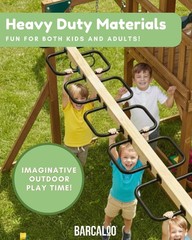 12×8 Outdoor Indoor Monkey Bars for Backyard- Set of 6, Black U Shaped Metal …