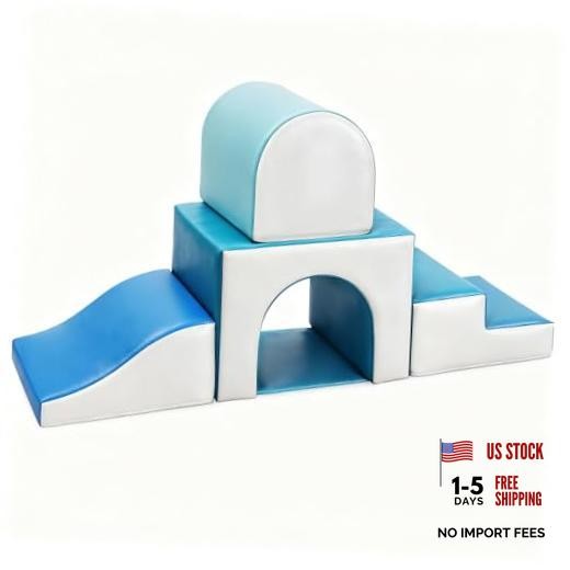 Foam Climbing Blocks for Toddlers: with a Tunnel – 4 PCS Foam Blocks – Modern