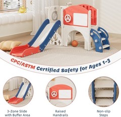 10 in 1 Toddler Slide Playset for 1-3 Years – 1-Hour Easy Assembly Sturdy
