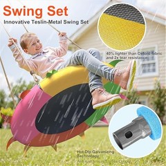 Saucer Swing for Kids Outdoor – 400lb Heavy-Duty Tree Swing with Adjustable