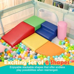 6-Piece Set Baby Foam Climbing Blocks for Toddlers – Baby Climbing Toys for T…