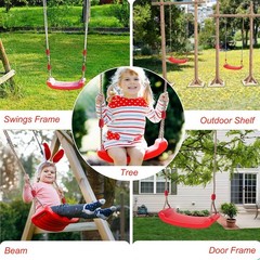 IFOYOKidsTreeSwingSeatIndoorOutdoorPlaygroundAccessoriesRed