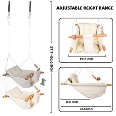 Baby Swing Outdoor Indoor for Infants to Toddlers, Portable Adjustable Tree D…