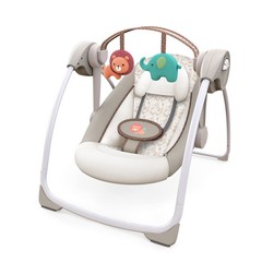 Soothe n Delight Compact Portable 6-Speed Plush Baby Swing Music 0-9M