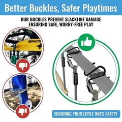 Hyponix Ninja Warrior Obstacle Course Kids 2x60ft 880lbs