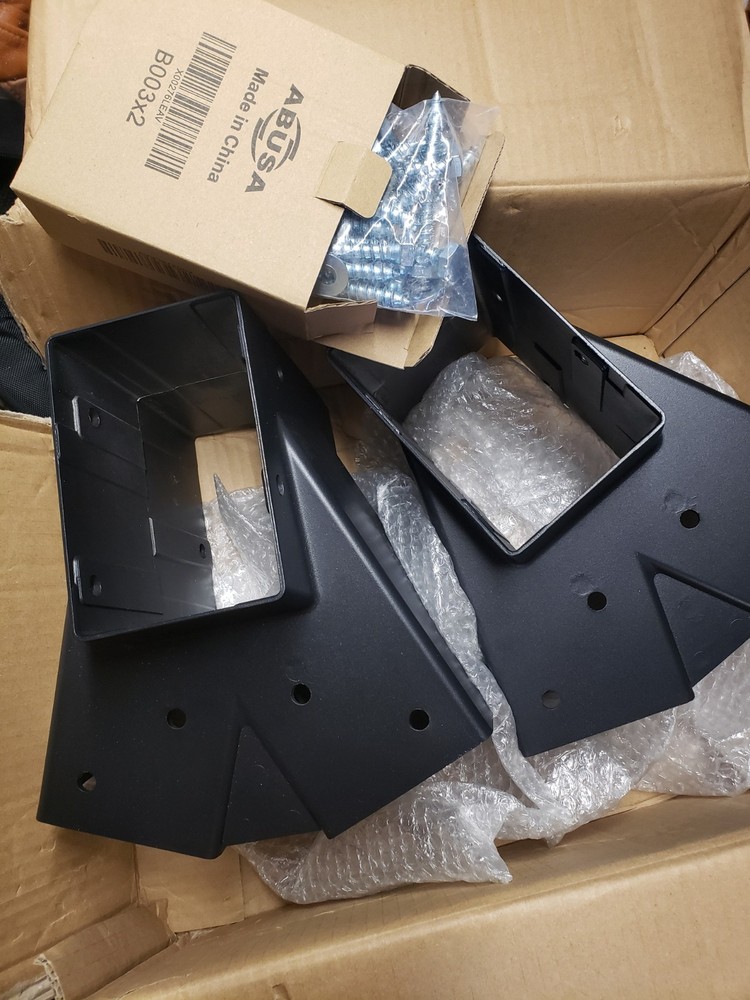 Abusa Heavy Duty Swing Set A-frame Brackets Set Of 2 with Bolts Black