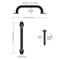 6 Pack 12-Inch Safety Handle, Metal Safety Playground Handles, Playset Hand G…