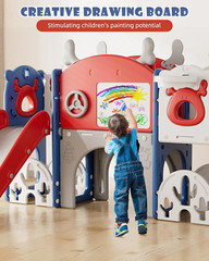 Toddler Slide,13 in 1 Kids Slide for Toddlers, New Upgrade with Golf Set, Basket