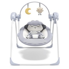 Baby Swing for Infants 0-9 Months 6-20 Lbs, Portable 5-Speed with Music – Easy