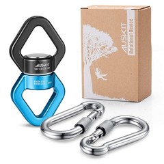 , Black Blue Swing Swivel, 30 KN Safest Rotational Device Hanging Accessory