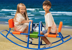 Double Rocking Seesaw – 2-Seater Teeter Totter for Kids Ages 3-5 – Outdoor Ride