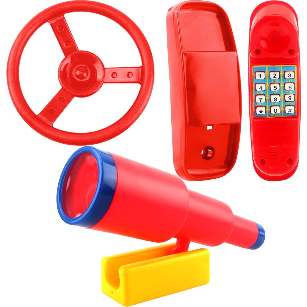 Playground Accessories Swingset Steering Wheel Plastic Telescope Telephone Sw…