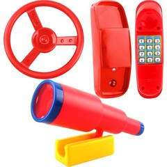 Playground Accessories Swingset Steering Wheel Plastic Telescope Telephone Sw…