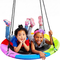 TURFEE 40″ Saucer Tree Swing for Kids Outdoor, 900Lb Weight Capacity, Waterproof
