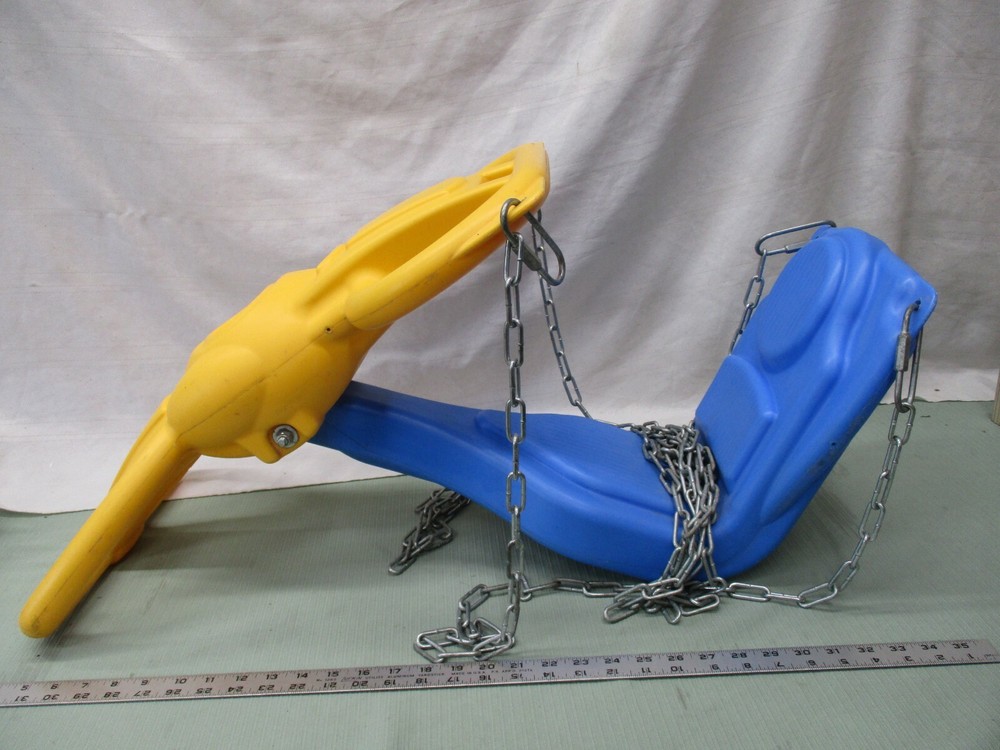 Glider Swing Kid Seat Comfortable Ergonomic Shape Home Outdoor Fun Play Blue