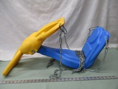 Glider Swing Kid Seat Comfortable Ergonomic Shape Home Outdoor Fun Play Blue