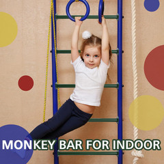 16.5″ Outdoor Monkey Bars for Backyard – Set of 12,Green Metal Outdoor/Indoor Mo
