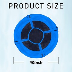 Interchangeable 40in Saucer Tree Swing Fabric Cover,Saucer Swing （Blue