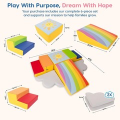 Indoor Foam Climbing Blocks Toys Toddlers Ages 1-4
