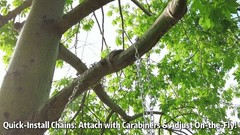 4 Heavy Duty 85″ Swing Chains – 1000LB Capacity Stainless Steel Kit with 8 Carab