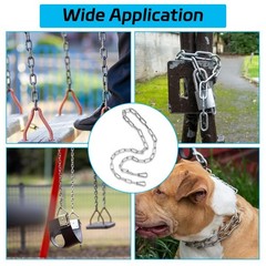 4PCS 39″ (3.3 ft) Hanging Chair Chain Kit with 8 Carabiners, 440LB Capacity S…