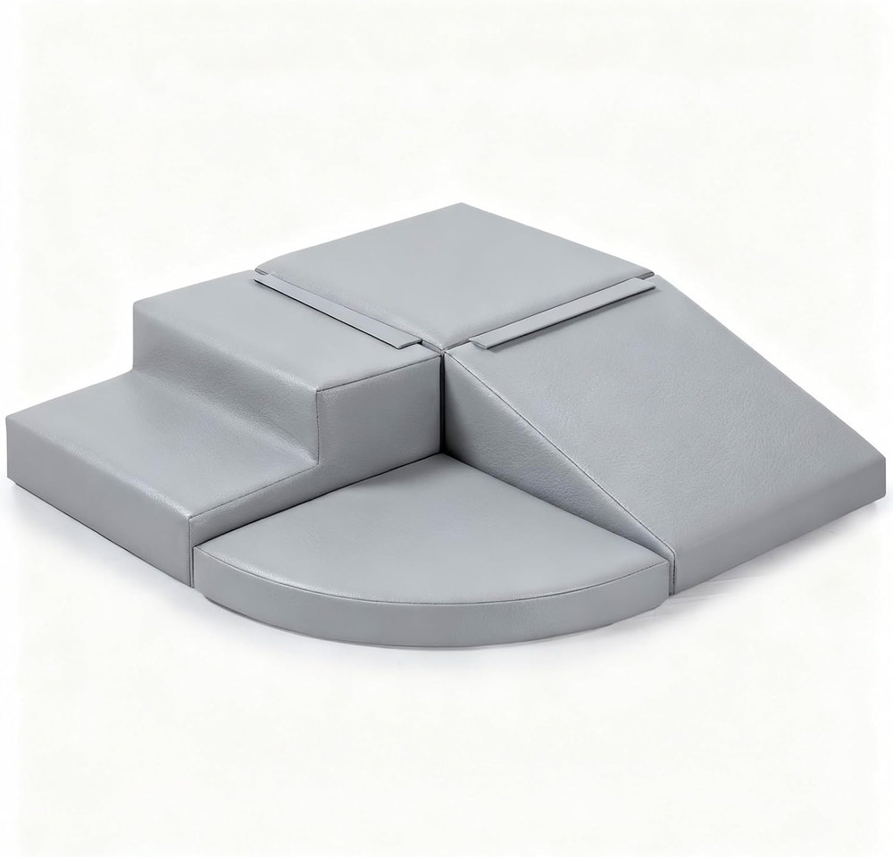 Foam Climbing Blocks for Toddlers: 4 PCS Soft Play Toys – Waterproof PU Leather