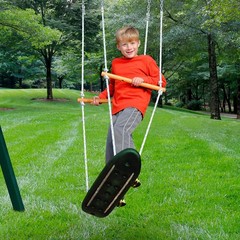 Gorilla Playsets Green Skateboard Swing For Kids Ages 3 To 11 100 Lbs Capacity