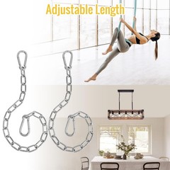 2 Pack Heavy Duty 30″ Extension Chains with Carabiners, 440LB Adjustable Metal f