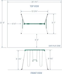 Backyard Discovery Big Brutus Galvanized Steel Swing Set Kit with Classic A-F…