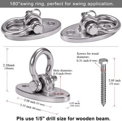 2Pack Heavy Duty Swing Hanger 180° Ceiling Swing Mount 1000 LBS Capacity Heav…
