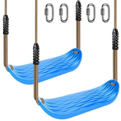Non-Slip Plastic Swing Seat, Heavy Duty Tree Swing Set with Adjustable Rope &…