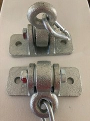 SET of 4 Heavy Duty Swing Hangers: 2400LB Stainless Steel Swivel Hooks, NEW