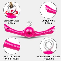 Ninja-Twister Swing Spins Set: Slackline Attachments – 360° Handle Twist-Spin Fl