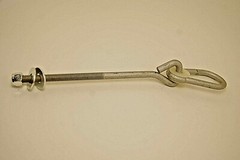 Swingset snap hook hanger,bolt thread,swing hardware,8″-6″ shaft,galvanized pair
