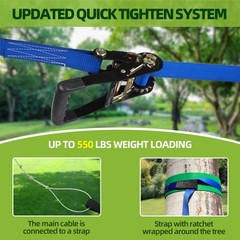 180FT Zip Line for Kids and Adults Up To 400LBS – Outdoor Adventure Kit for Kids