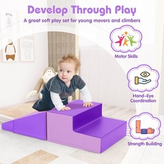 Step and Slide Climber for Infants and Toddlers Baby Soft Foam Structure Blocks