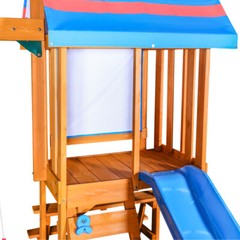 Wooden Outdoor Swing Set 3 in 1 Swing Set outdoor Children’s Playset with Slide