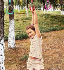 Ninja Jungle Ring Warrior Obstacle Course Trapeze Climbing Fist Swing Playset…