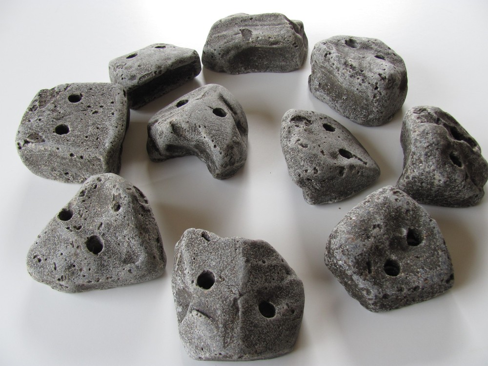 75 LARGE KIDS SCREW ON ROCK CLIMBING HOLDS.