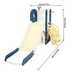 Toddler Slide And Climber Dome Play Set Indoor Outdoor Blue Yellow Kids Toy
