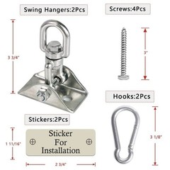 Heavy Duty Swing Hangers for Wooden Sets 2000 LB Capacity Hammock Hanger 360 …