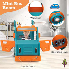 5-In-1 Toddler Slide Set with Basketball Hoop and Swing Baby Slide Playset Indoo