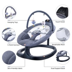 VaVaSoo 2-in-1 Baby Swing/Toddler Chair, 66lb, 3 Motions, 8 Sounds, Remote