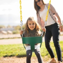 High Back Toddler Bucket Swing Seat with Coated Chains, Heavy Duty Kids Swing…