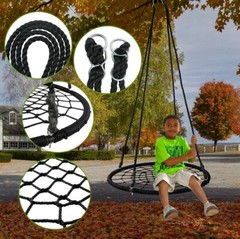 48” Spider Web Tree Swing Net Rope Platrorm For Multiple Chidren Heavy Duty