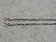 Pair Vintage 8ft Swing Playground Swingset Chain Outdoor S Hook Galvanized Steel