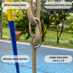 Heavy-Duty High Back Full Bucket Toddler Swing Seat with Locking Carabiners a…