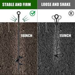 Heavy Duty 18″ Spiral Ground Anchors Kit for Tents, Sheds & Trampolines – 12 Pcs